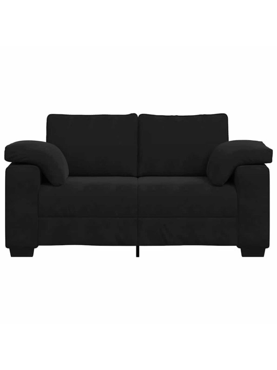 Loveseat sofa černý 120 cm samet