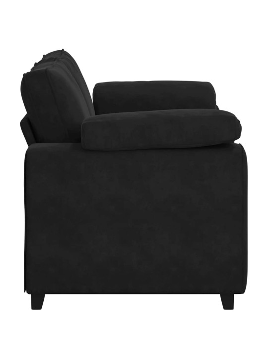 Loveseat sofa černý 120 cm samet
