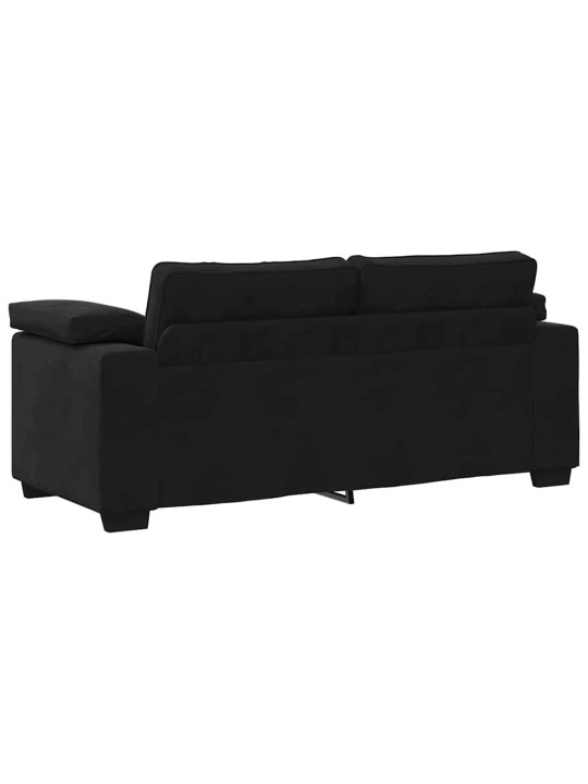 Loveseat sofa černý 140 cm samet