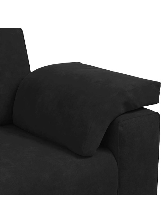 Loveseat sofa černý 140 cm samet