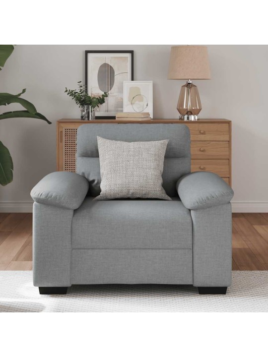 Rozkládací křeslo světle šedá 60 cm textil