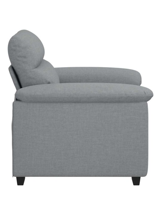Rozkládací křeslo světle šedá 60 cm textil