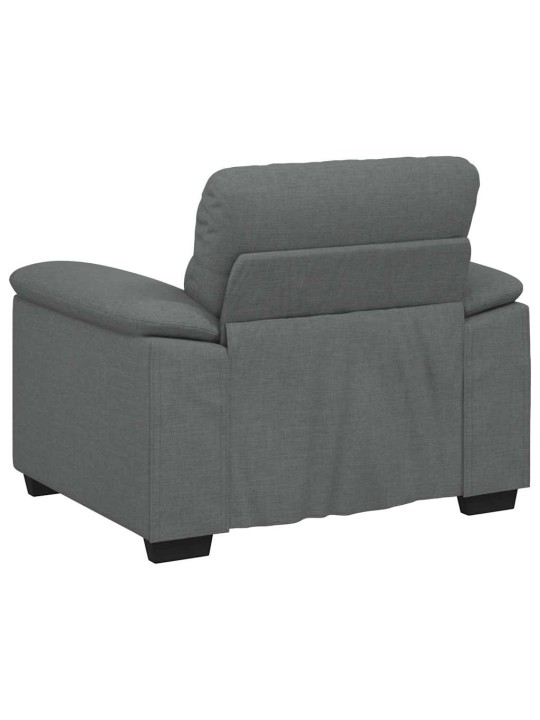 Rozkládací křeslo tmavě šedé 60 cm látka
