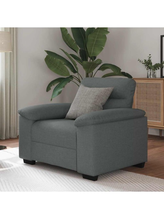 Rozkládací křeslo tmavě šedé 60 cm látka