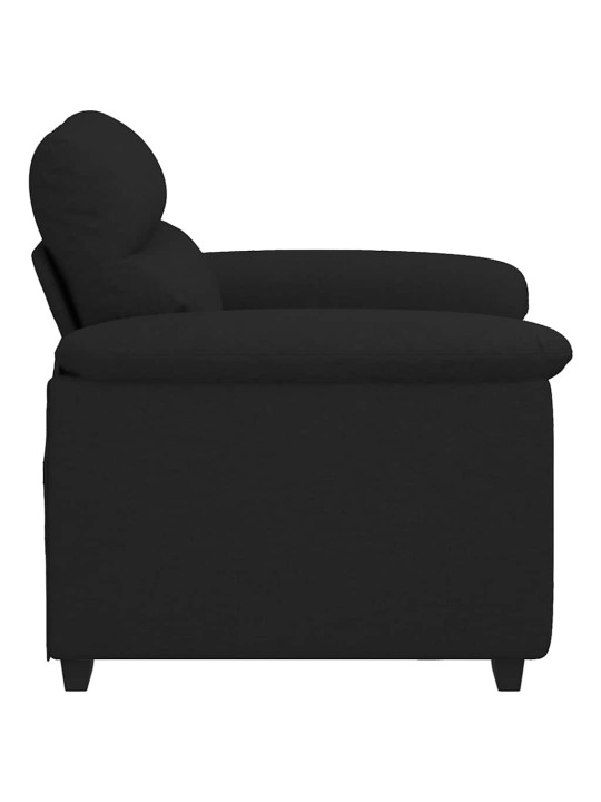 Rozkládací křeslo černé 60 cm látka