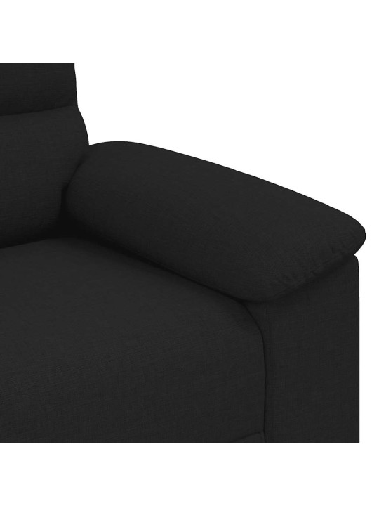 Rozkládací křeslo černé 60 cm látka