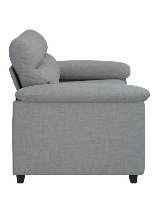 Pohovka pro 2 osoby světle šedá 120 cm látka