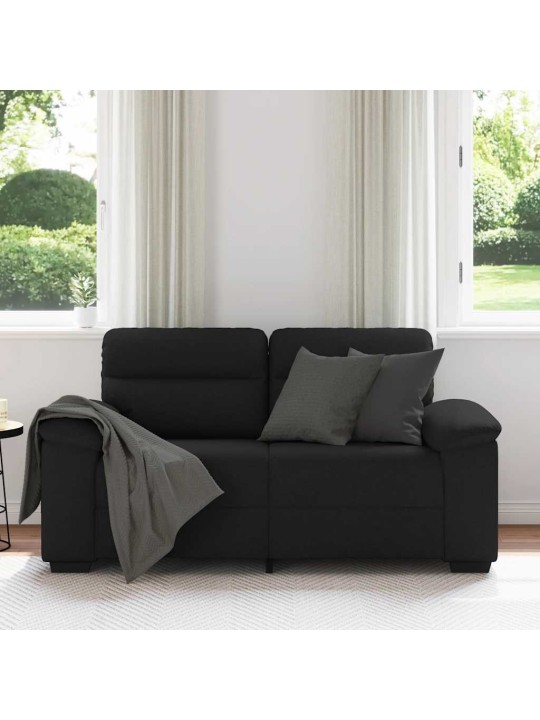 Pohovka pro 2 osoby černá 120 cm látka