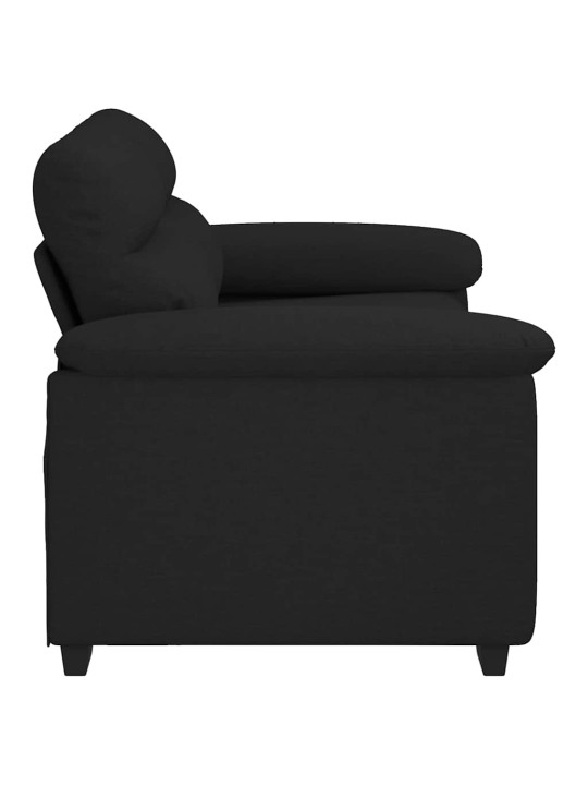 Pohovka pro 2 osoby černá 120 cm látka