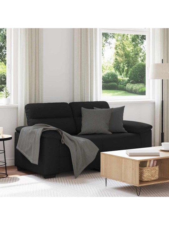 Pohovka pro 2 osoby černá 120 cm látka