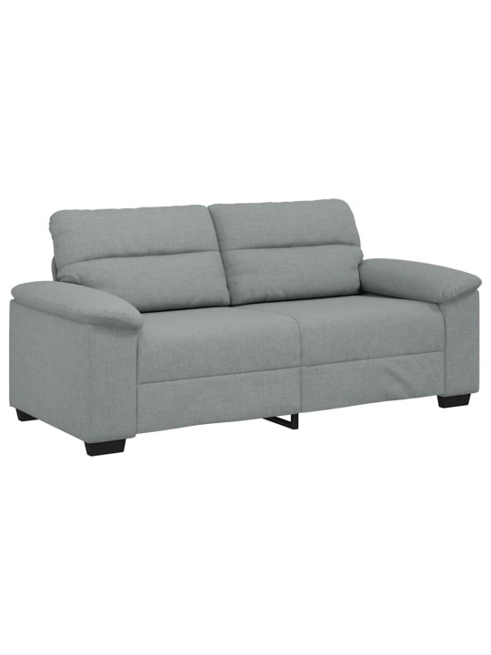 Pohovka pro 2 osoby světle šedá 140 cm látka