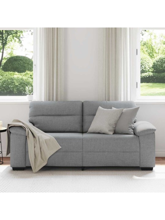 Pohovka pro 2 osoby světle šedá 140 cm látka