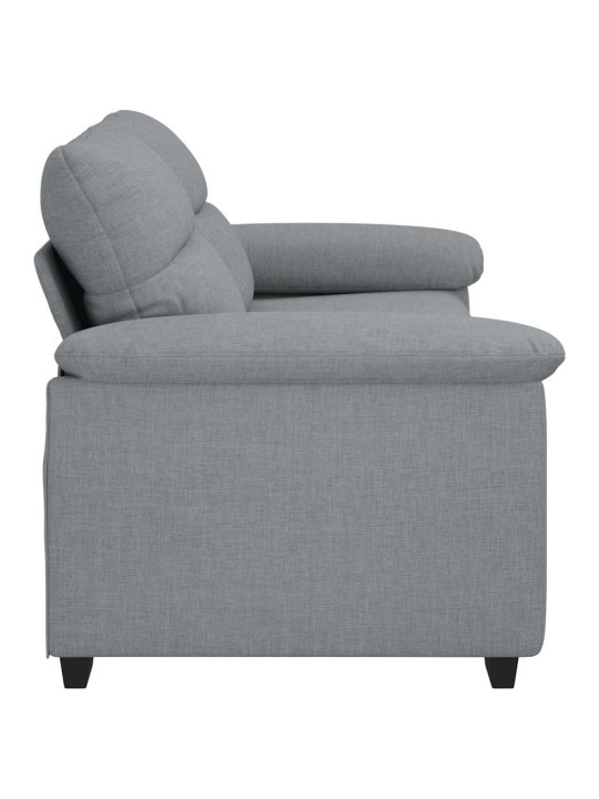 Pohovka pro 2 osoby světle šedá 140 cm látka