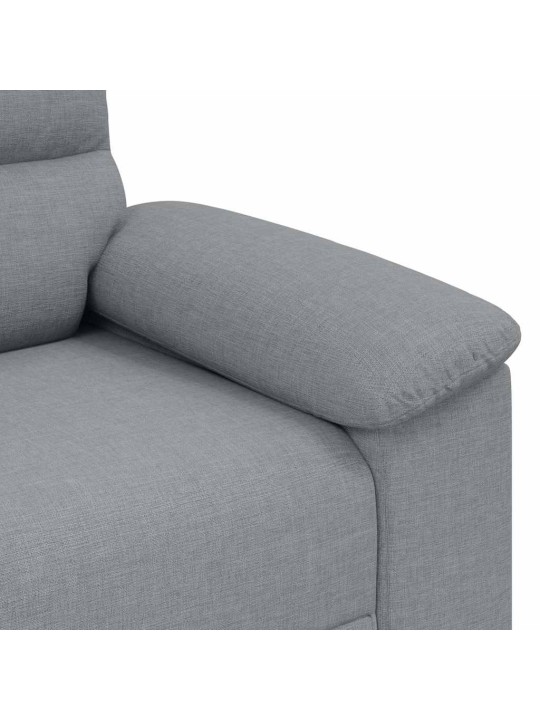Pohovka pro 2 osoby světle šedá 140 cm látka