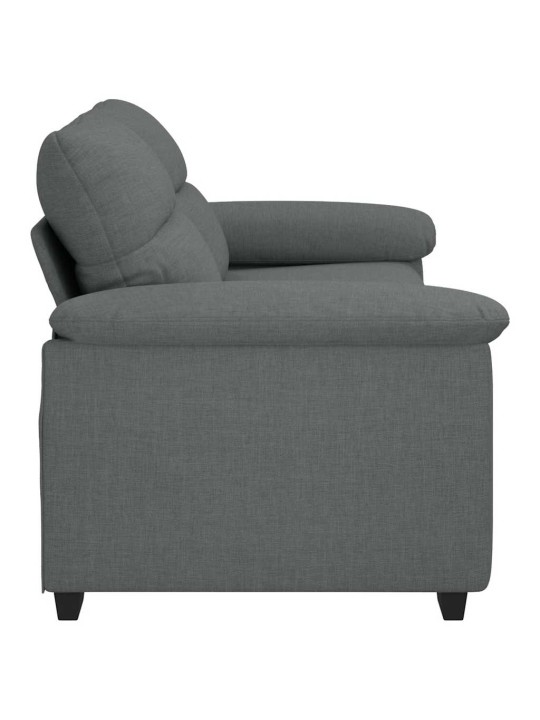 Pohovka pro 2 osoby tmavě šedá 140 cm látka