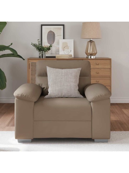 Rozkládací křeslo cappuccino 60 cm umělá kůže
