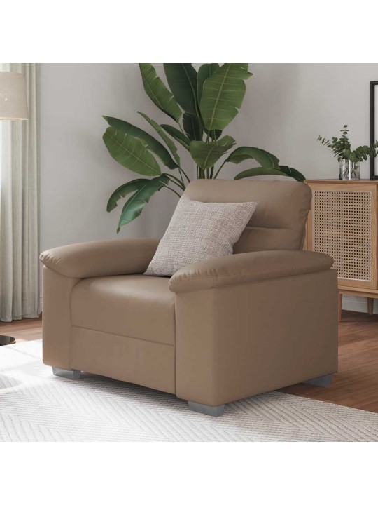 Rozkládací křeslo cappuccino 60 cm umělá kůže