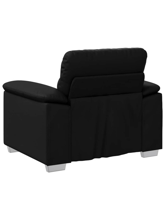 Rozkládací křeslo černé 60 cm umělá kůže