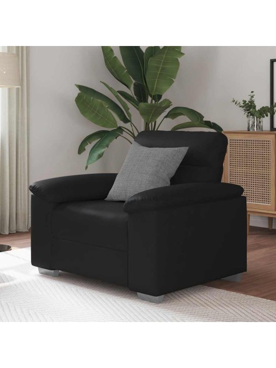 Rozkládací křeslo černé 60 cm umělá kůže