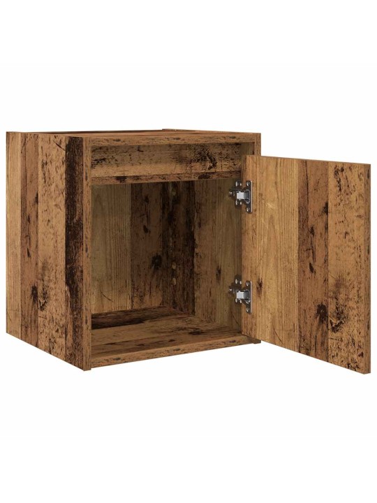 Nástěnné noční stolky 2 ks old wood 38x34x40 cm