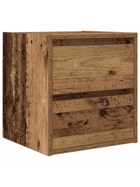 Nástěnný noční stolek old wood 38x34x40 cm
