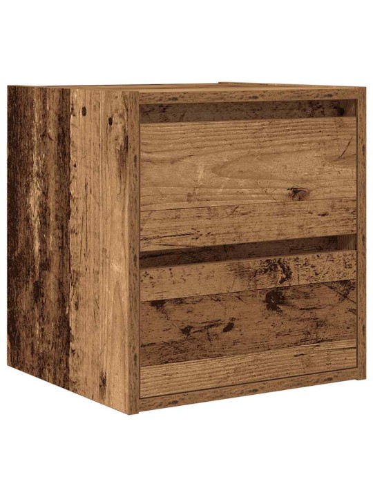 Nástěnné noční stolky 2 ks old wood 38x34x40 cm