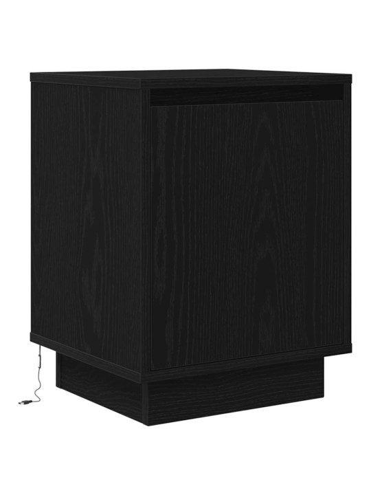 Noční skříňky s led světly 2 ks černé 38x34x50 cm