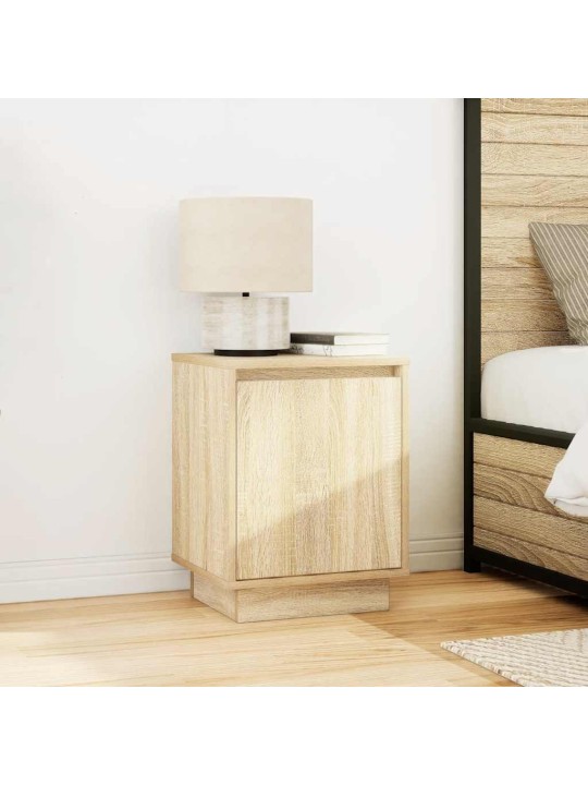 Noční skříňky s led osvětlením 2 ks dub sonoma 38x34x50 cm