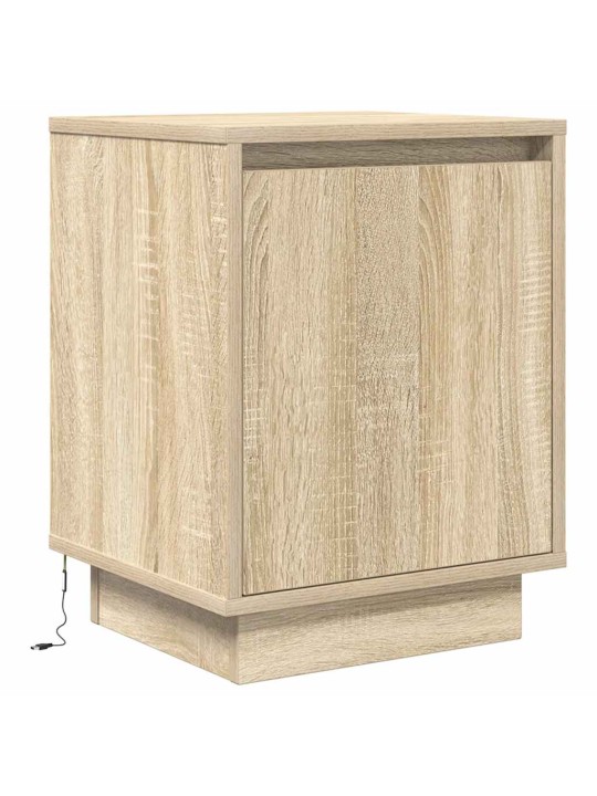 Noční skříňky s led osvětlením 2 ks dub sonoma 38x34x50 cm