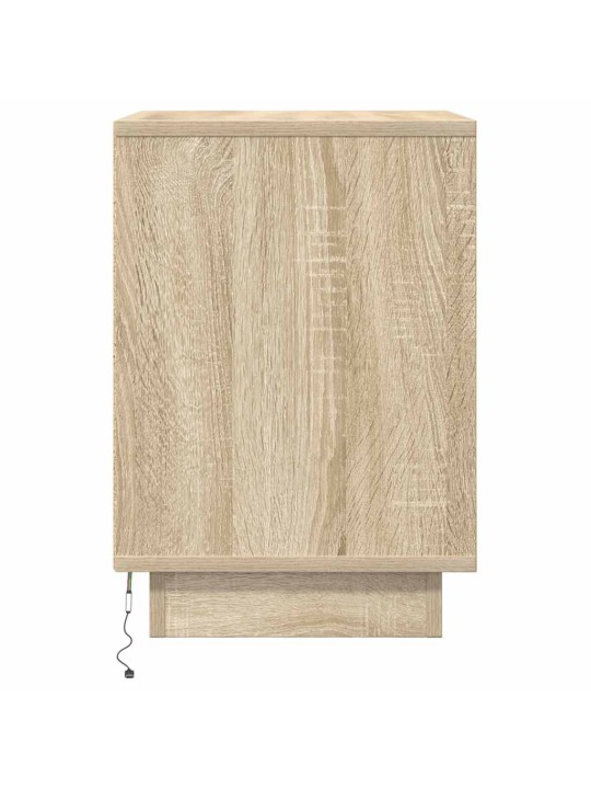 Noční skříňky s led osvětlením 2 ks dub sonoma 38x34x50 cm