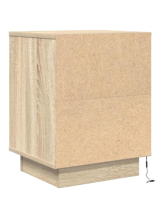 Noční skříňky s led osvětlením 2 ks dub sonoma 38x34x50 cm