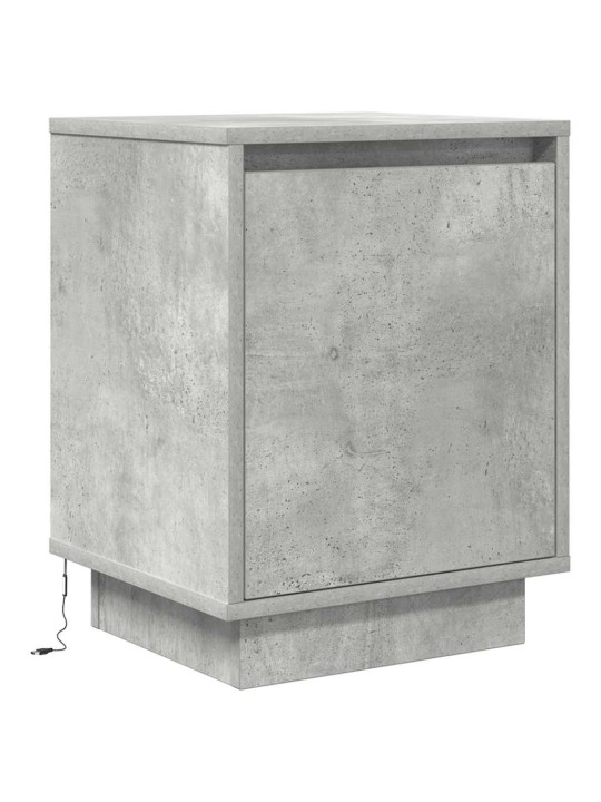 Noční skříňky s led osvětlením 2 ks betonová šedá 38x34x50 cm