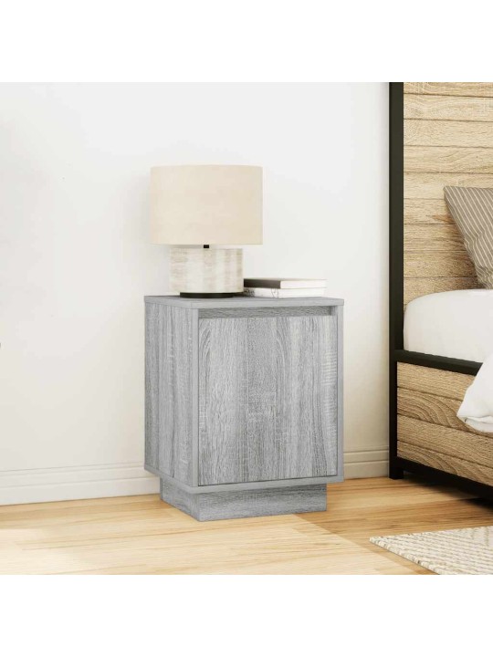 Noční stolky s led světly 2 ks grey sonoma 38x34x50 cm