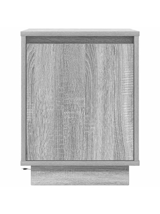 Noční stolky s led světly 2 ks grey sonoma 38x34x50 cm