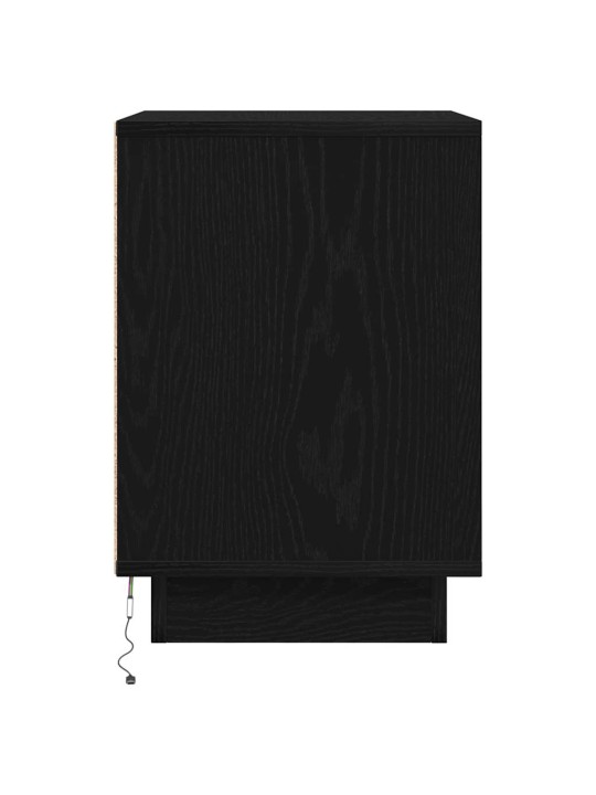 Noční skříňky s led světly 2 ks černé 38x34x50 cm