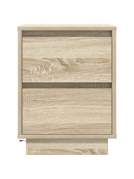 Noční skříňky s led osvětlením 2 ks dub sonoma 38x34x50 cm