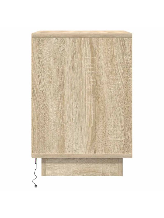 Noční skříňky s led osvětlením 2 ks dub sonoma 38x34x50 cm