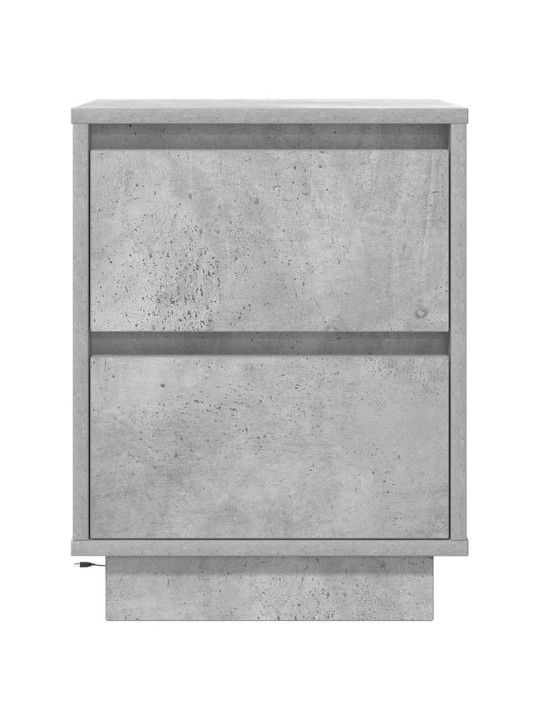 Noční skříňky s led osvětlením 2 ks betonová šedá 38x34x50 cm