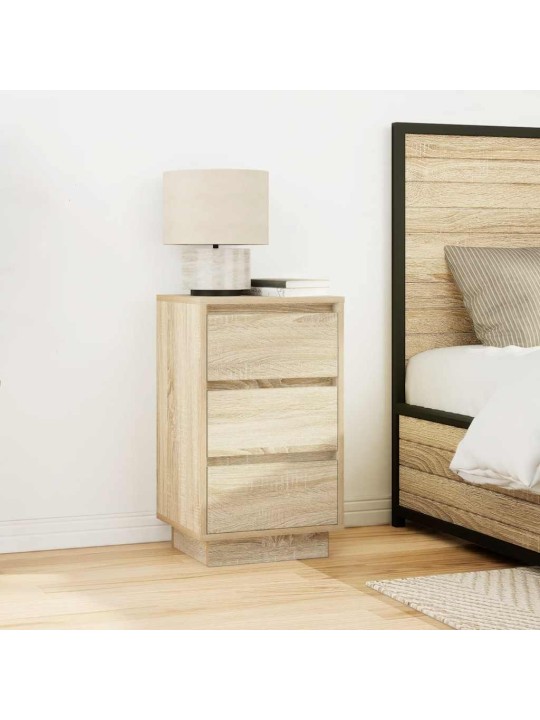 Noční skříňka s led osvětlením dub sonoma 38x34x65 cm