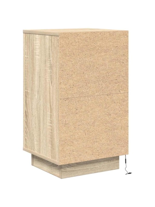 Noční skříňka s led osvětlením dub sonoma 38x34x65 cm