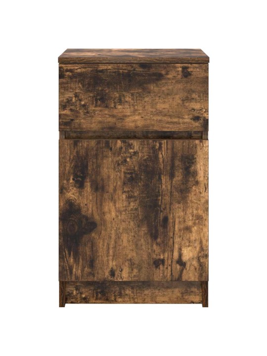 Noční stolky 2 ks kouřový dub 39x35x65 cm kompozitní dřevo