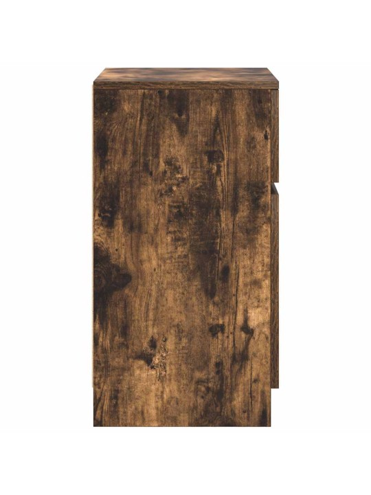 Noční stolky 2 ks kouřový dub 39x35x65 cm kompozitní dřevo