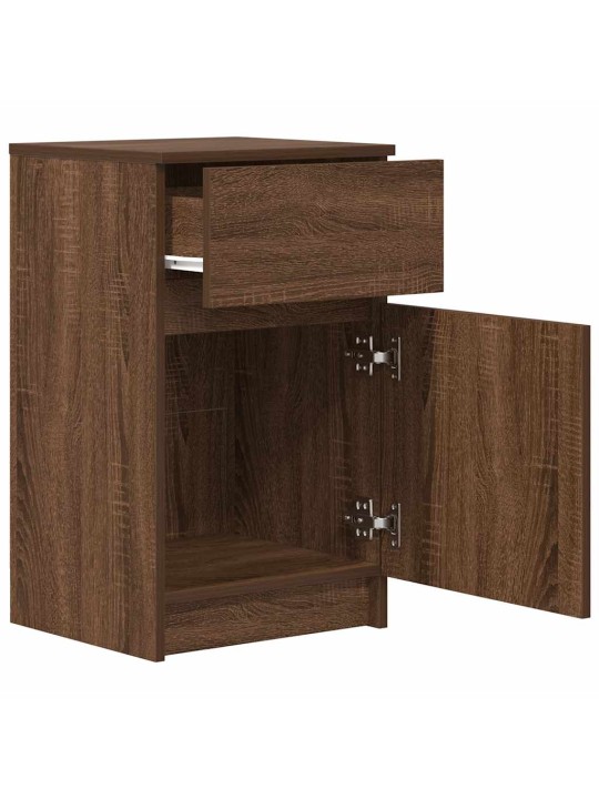 Noční stolky 2 ks hnědý dub 39x35x65 cmkompozitní dřevo