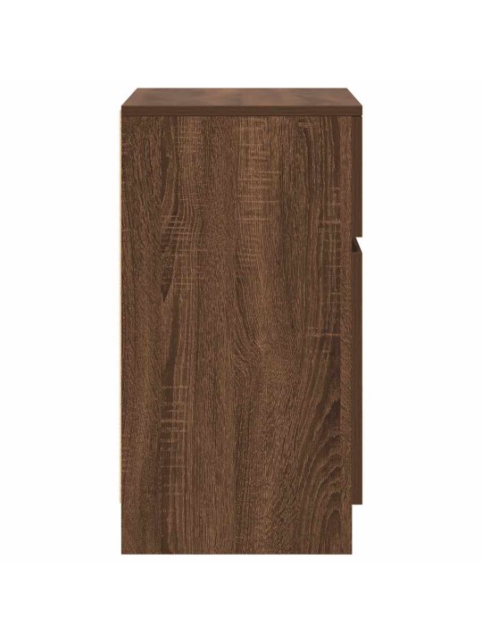 Noční stolky 2 ks hnědý dub 39x35x65 cmkompozitní dřevo