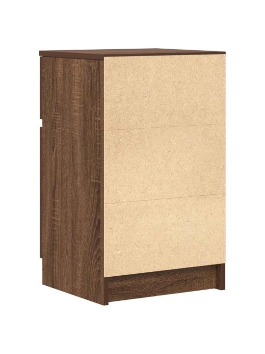 Noční stolky 2 ks hnědý dub 39x35x65 cmkompozitní dřevo