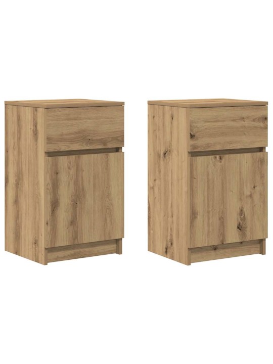 Noční stolky 2 ks dub artisan 39x35x65 cm kompozitní dřevo