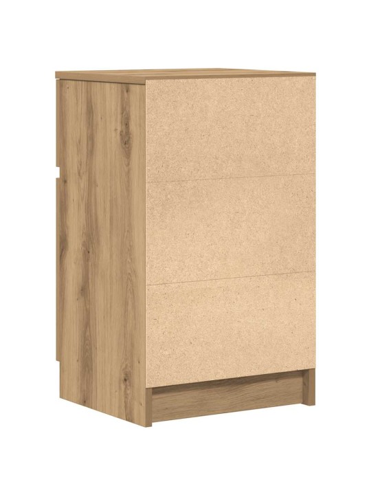 Noční stolky 2 ks dub artisan 39x35x65 cm kompozitní dřevo