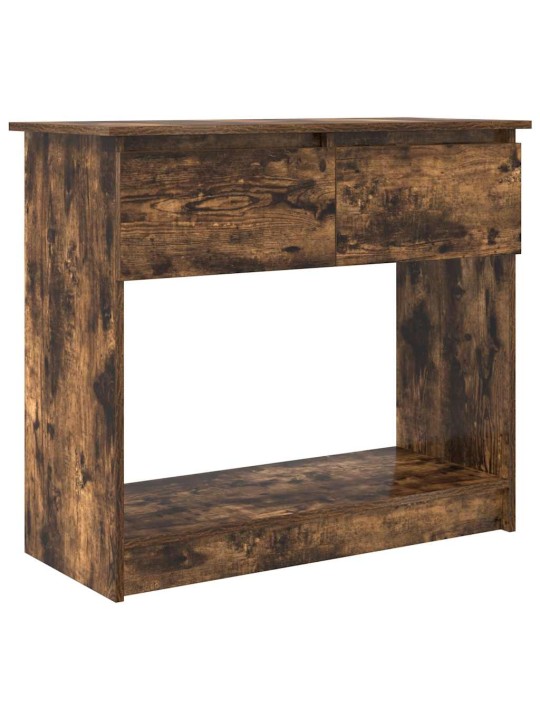Konzolový stolek se zásuvkami kouřový dub 85,5x38,5x74,5 cm