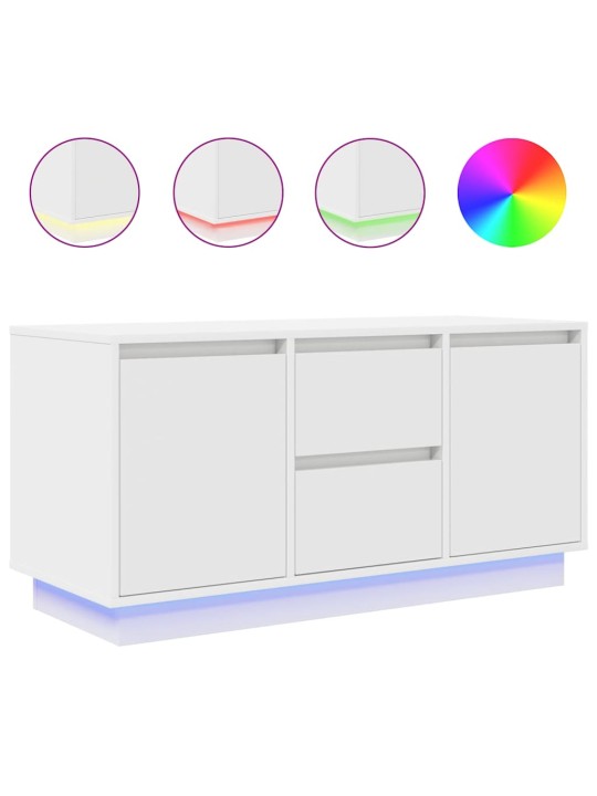 Tv skříňka s led osvětlením bílá 100x41x50 cm
