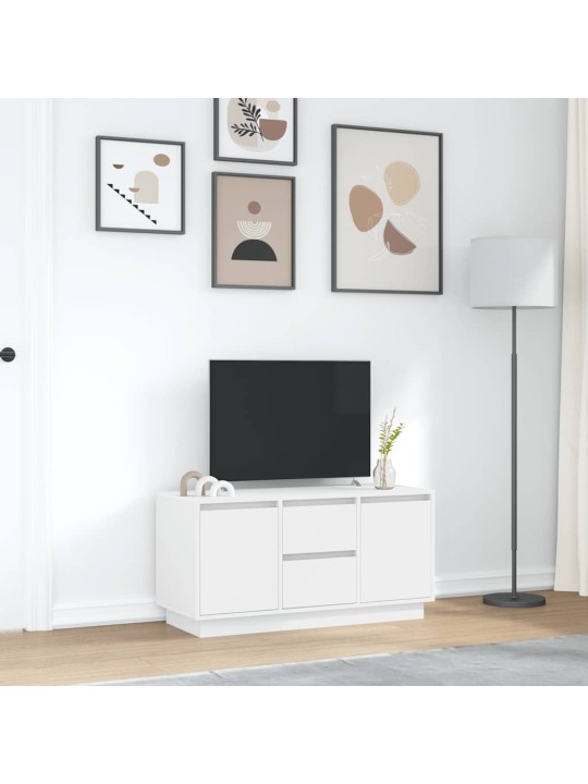 Tv skříňka s led osvětlením bílá 100x41x50 cm
